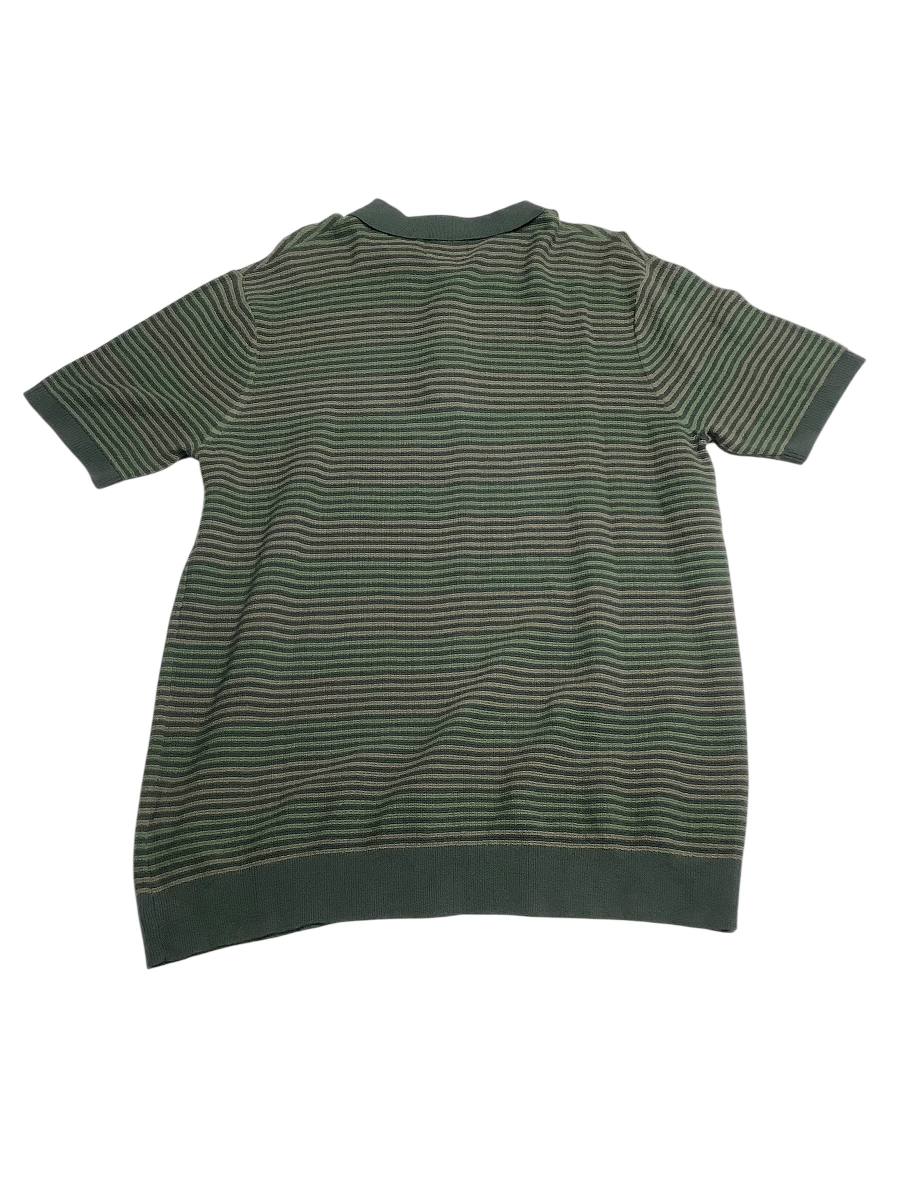 Scotch & Soda Mens Regular fit Short Sleeve Polo Shirt XXL Dark Green Striped