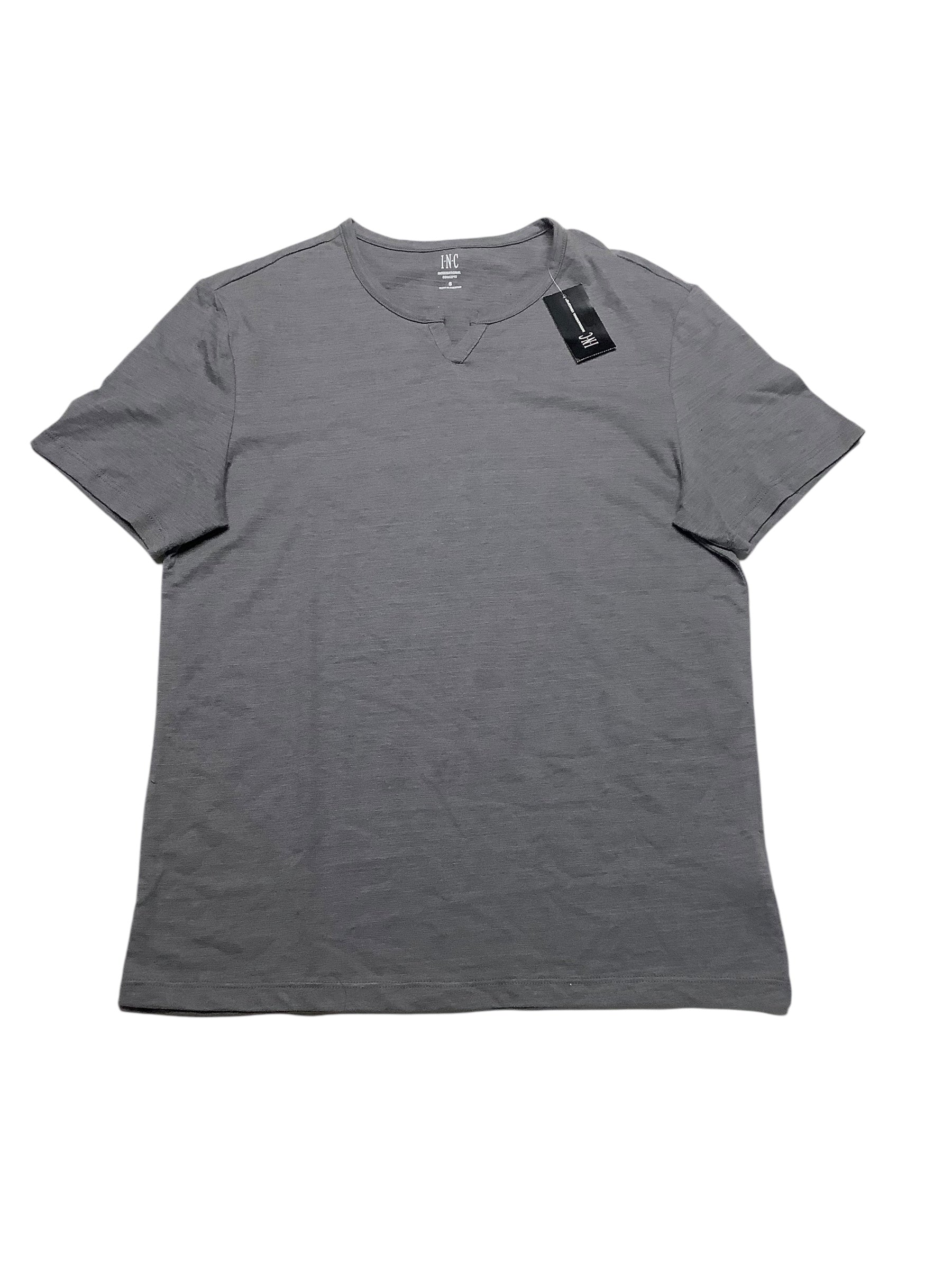 INC International Concepts Mens  fit Short Sleeve T-Shirt Shirt Small Grey Solid