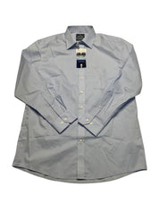 Stafford Mens Regular fit Dress Shirt Large 16.5 in 34-35 Blue Solid