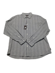 Michael Kors Mens Classic fit Long Sleeve Button-Up Shirt XXL Blue Striped