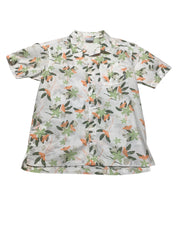 Columbia Mens Regular fit Short Sleeve Button-Up Shirt Small White Floral