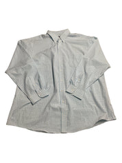 Club Room Mens Regular fit Dress Shirt XXL 18.5 in 36-37 Blue Check