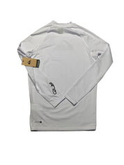 Quicksilver Mens  fit Long Sleeve WATER Shirt Small White Solid UV Protection