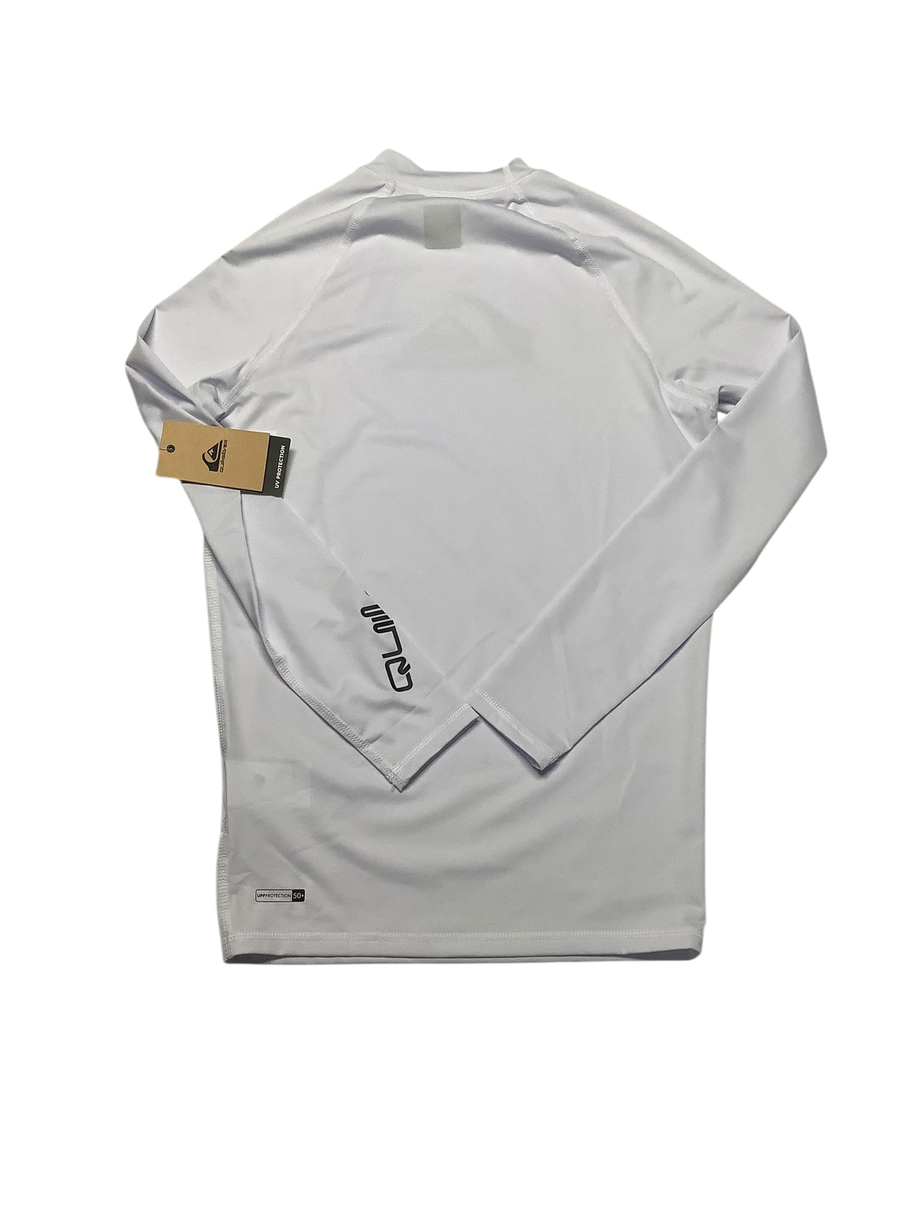 Quicksilver Mens  fit Long Sleeve WATER Shirt Small White Solid UV Protection