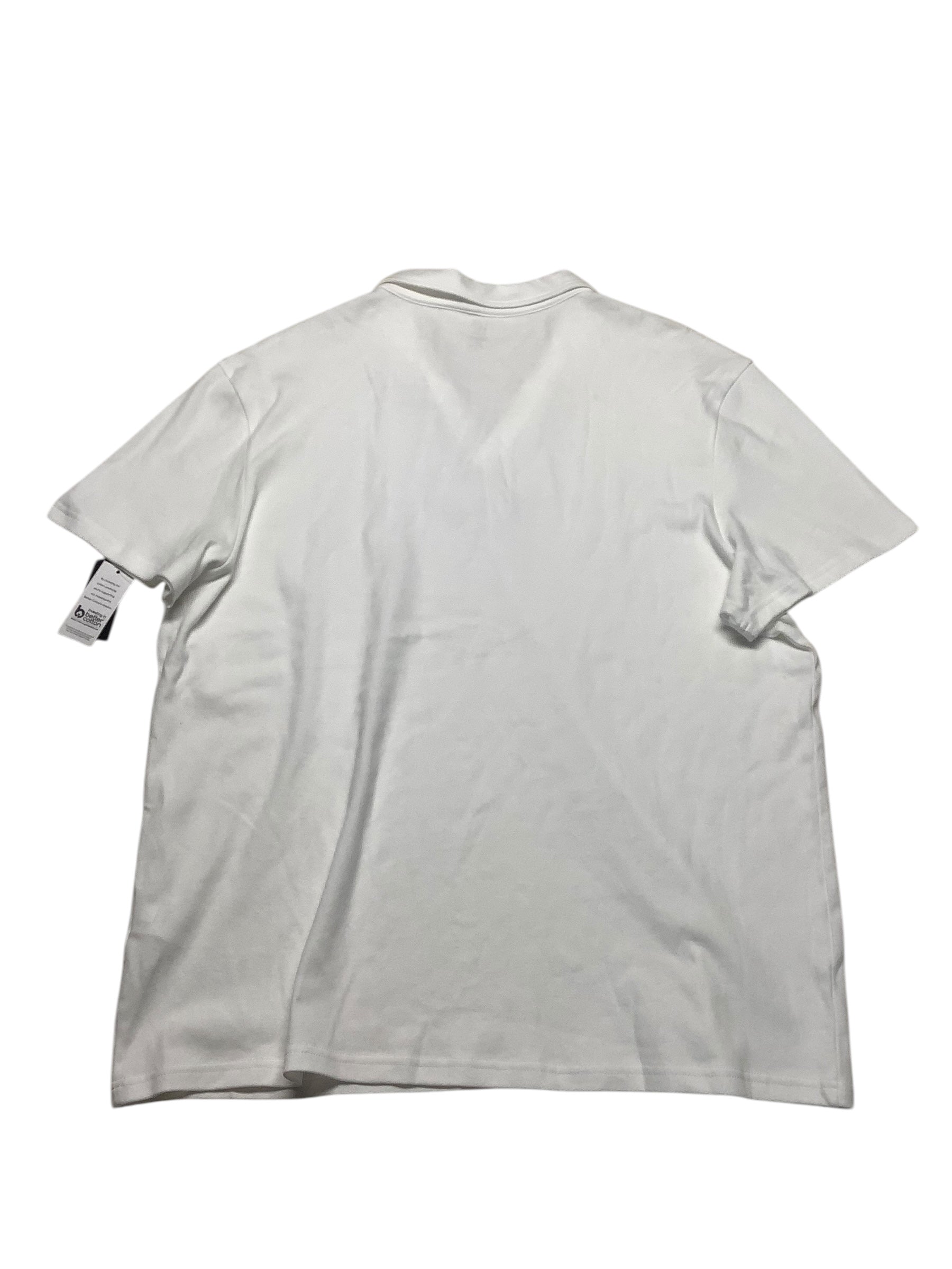 INC International Concepts Mens  fit Short Sleeve Polo Shirt XXL White Solid