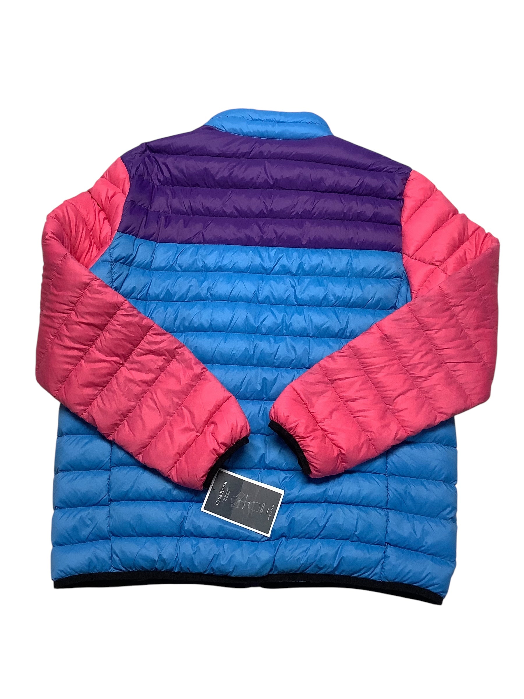 Club Room Mens Puffer Jacket Coat Large Blue Stretch