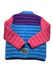 Club Room Mens Puffer Jacket Coat Large Blue Purple Pink  Packable