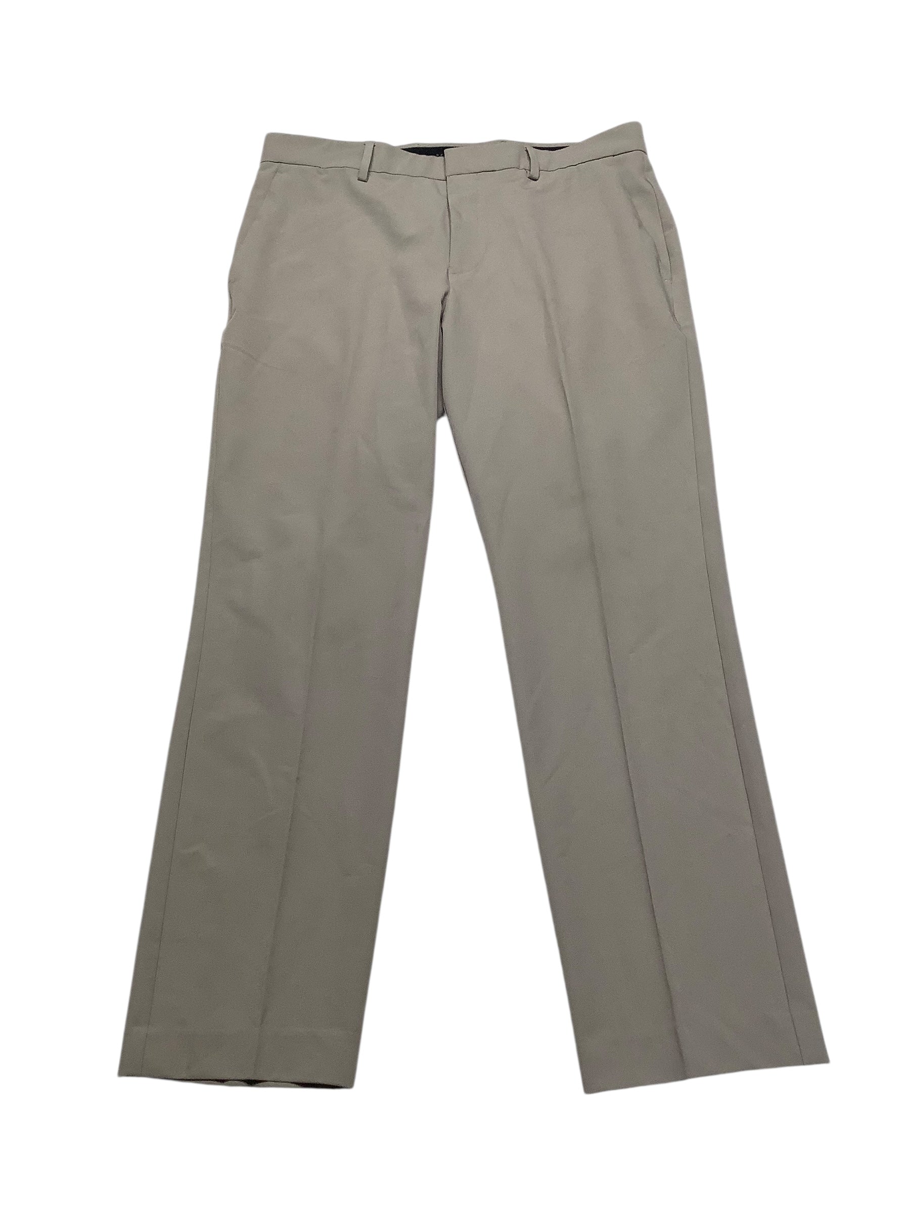 Perry Ellis Mens Modern fit Dress Pants 32 / 30 Beige Solid Stretch