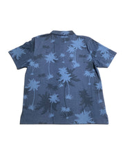 PGA TOUR Mens Regular fit Short Sleeve Polo Shirt Large Blue Floral