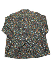 Bar iii Mens Slim fit Button-Up Shirt XL 17-17.5 Long Sleeve Black Floral