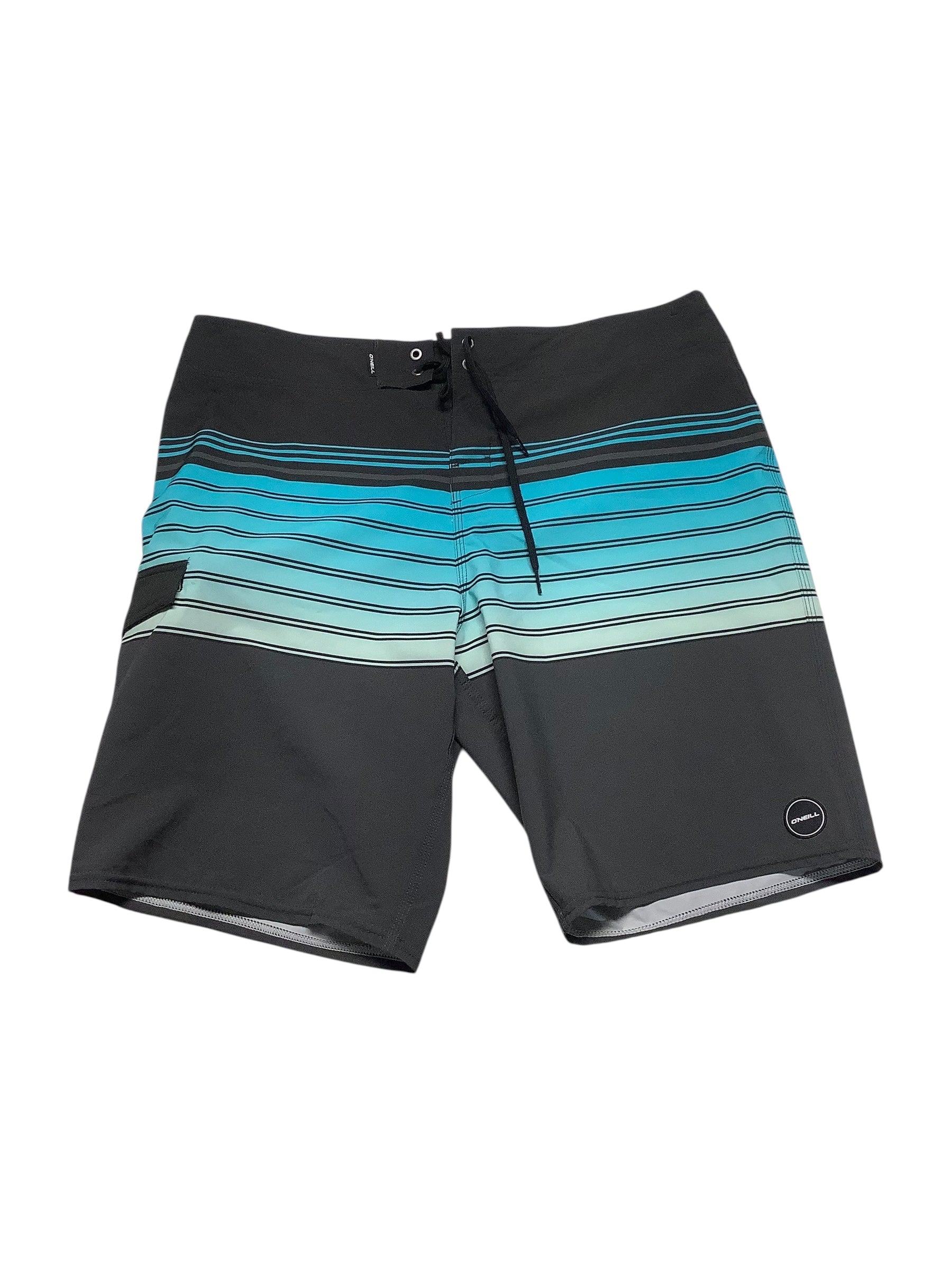 O'Neill Mens  fit Board Shorts Swimwear 36 Black Striped