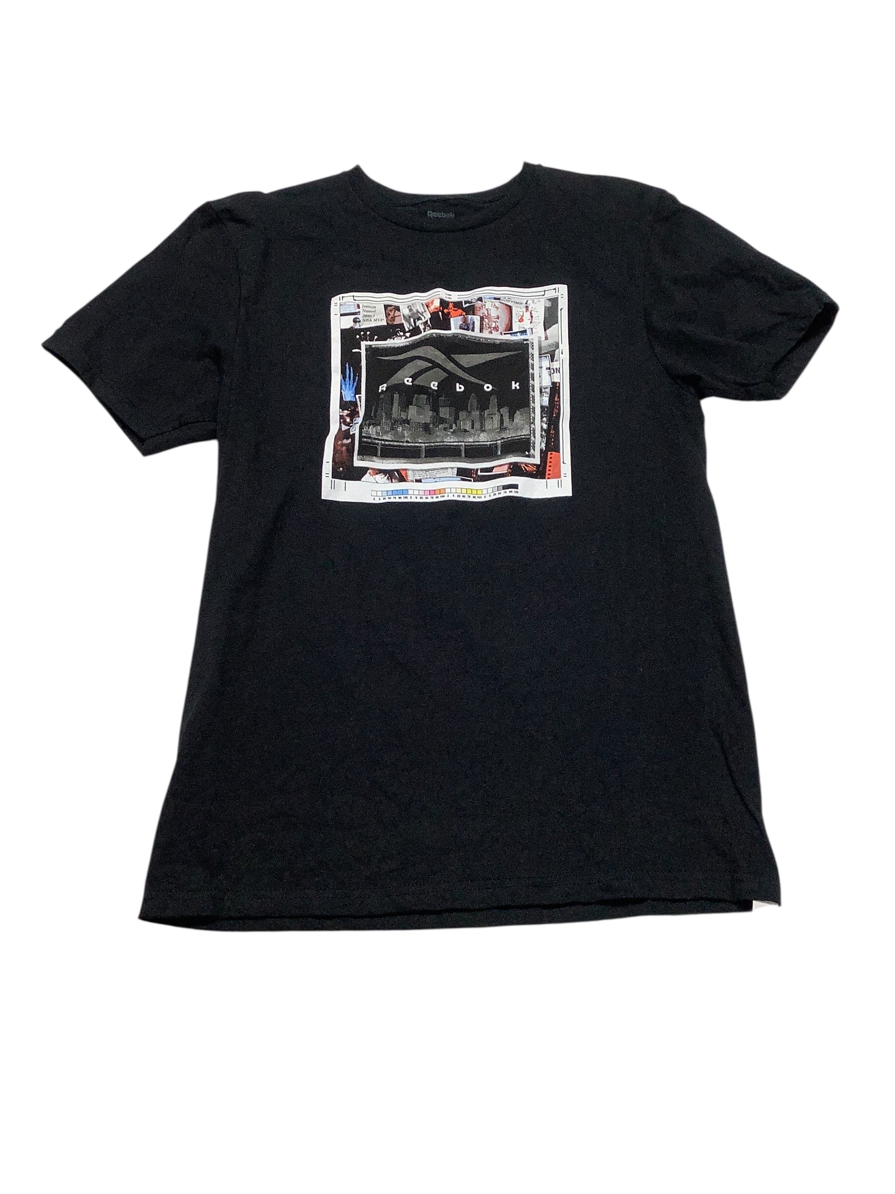 Reebok Mens Regular fit Short Sleeve T-Shirt Shirt Small Black Solid