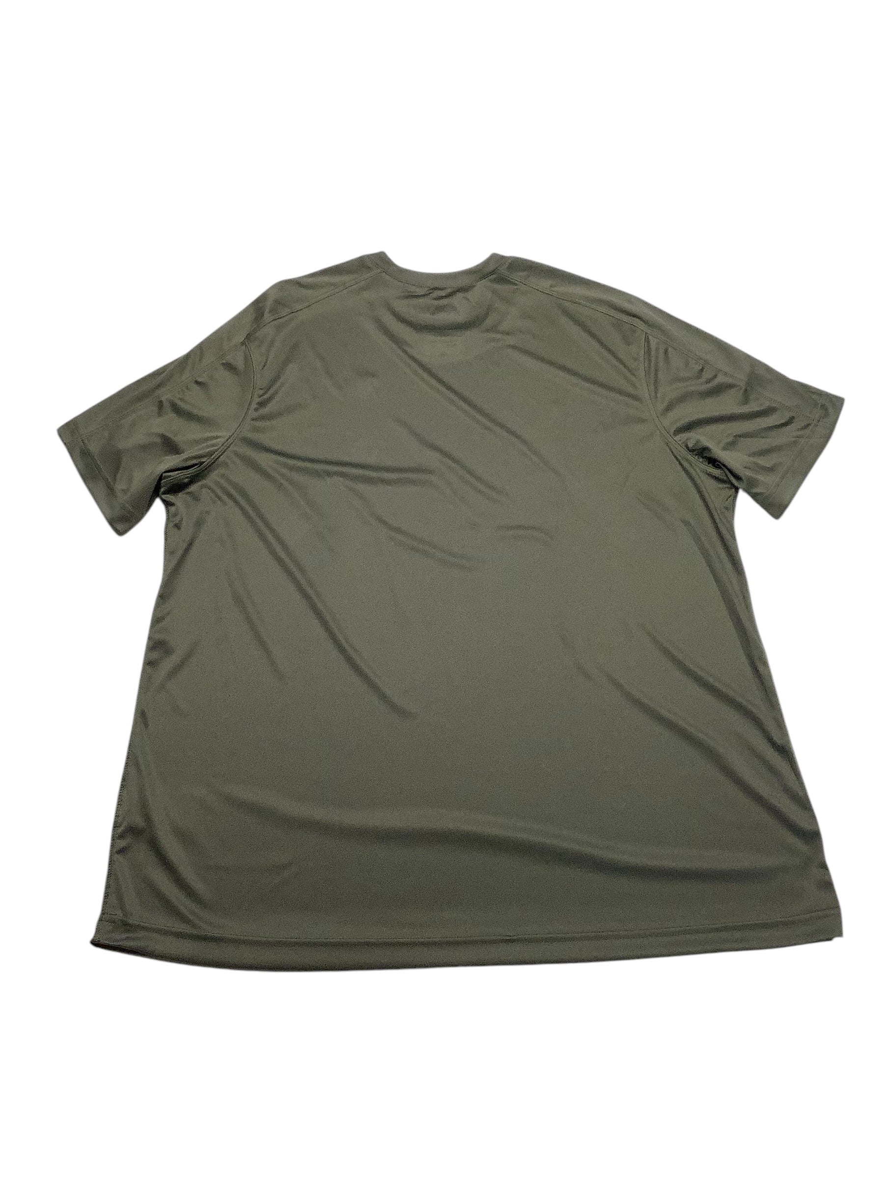 Reebok Mens  fit Short Sleeve Athletic Shirt XXL Green Solid Moisture Wicking