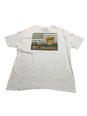Columbia Mens  fit Short Sleeve T-Shirt Shirt XL White Solid
