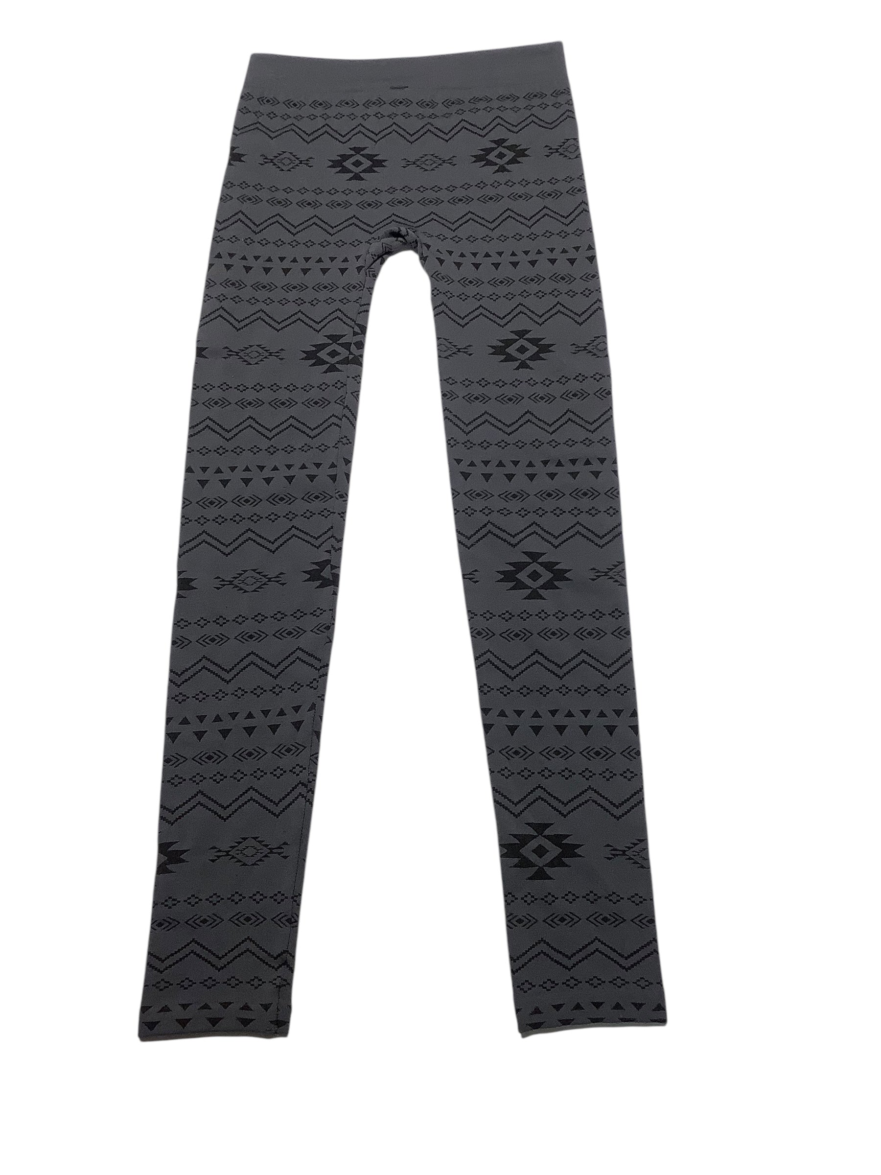 Hippie Rose Womens  fit Athletic Leggings XS Grey Fair Isle