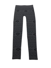 Hippie Rose Womens  fit Athletic Leggings XS Grey Fair Isle