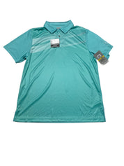 PGA TOUR Mens Athletic fit Short Sleeve Polo Shirt Medium Blue