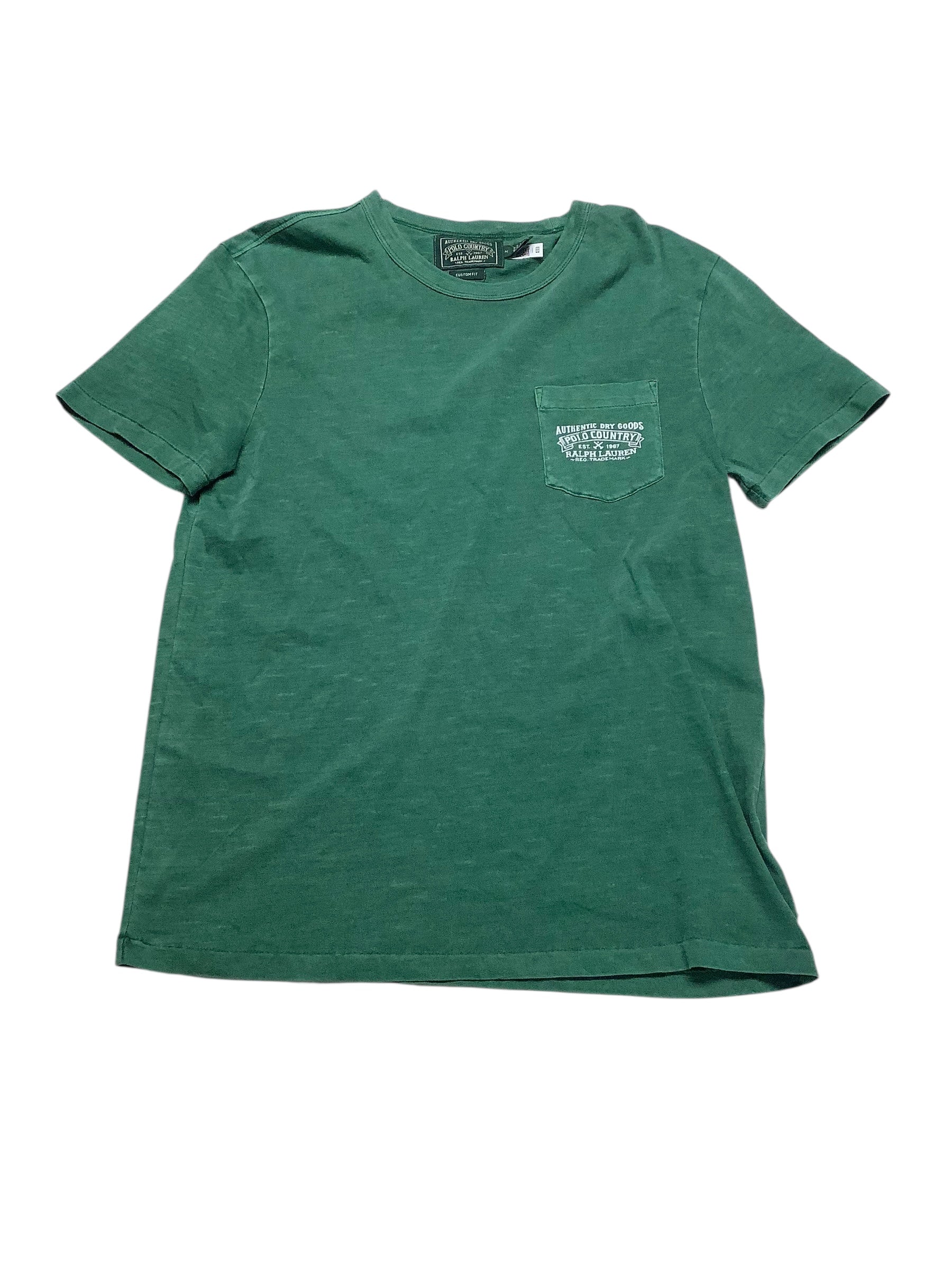 Polo Ralph Lauren Mens  fit Short Sleeve T-Shirt Shirt Medium Green Solid