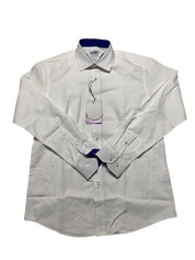Tayion Collection Mens Regular fit Button-Up Shirt XXL 18-18.5 36-37 White Solid