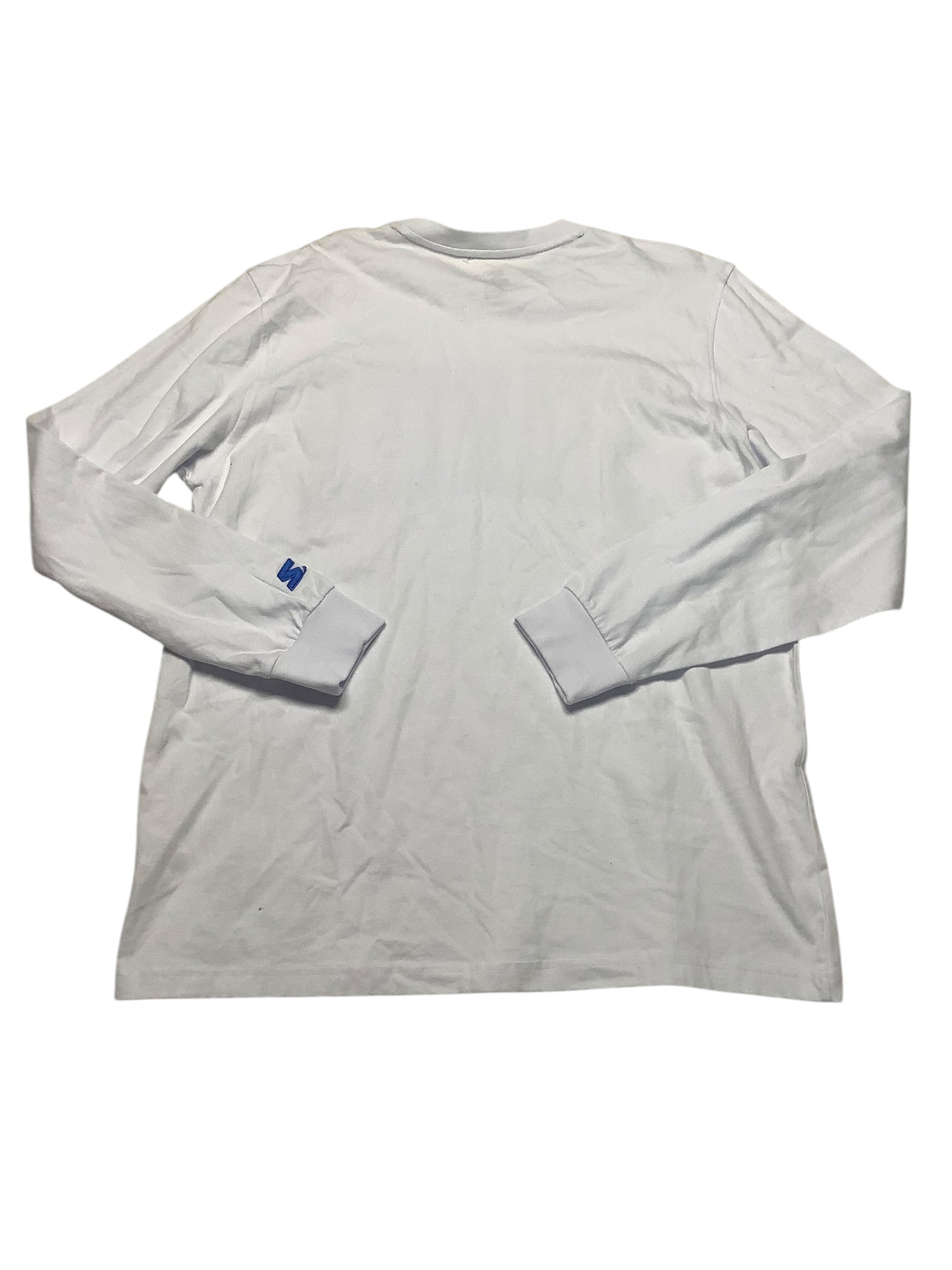 Starter Mens  fit Long Sleeve T-Shirt Shirt Large White Solid