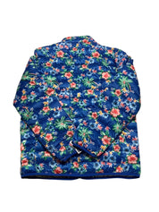 Club Room Mens Puffer Jacket Coat XL Blue Packable Floral