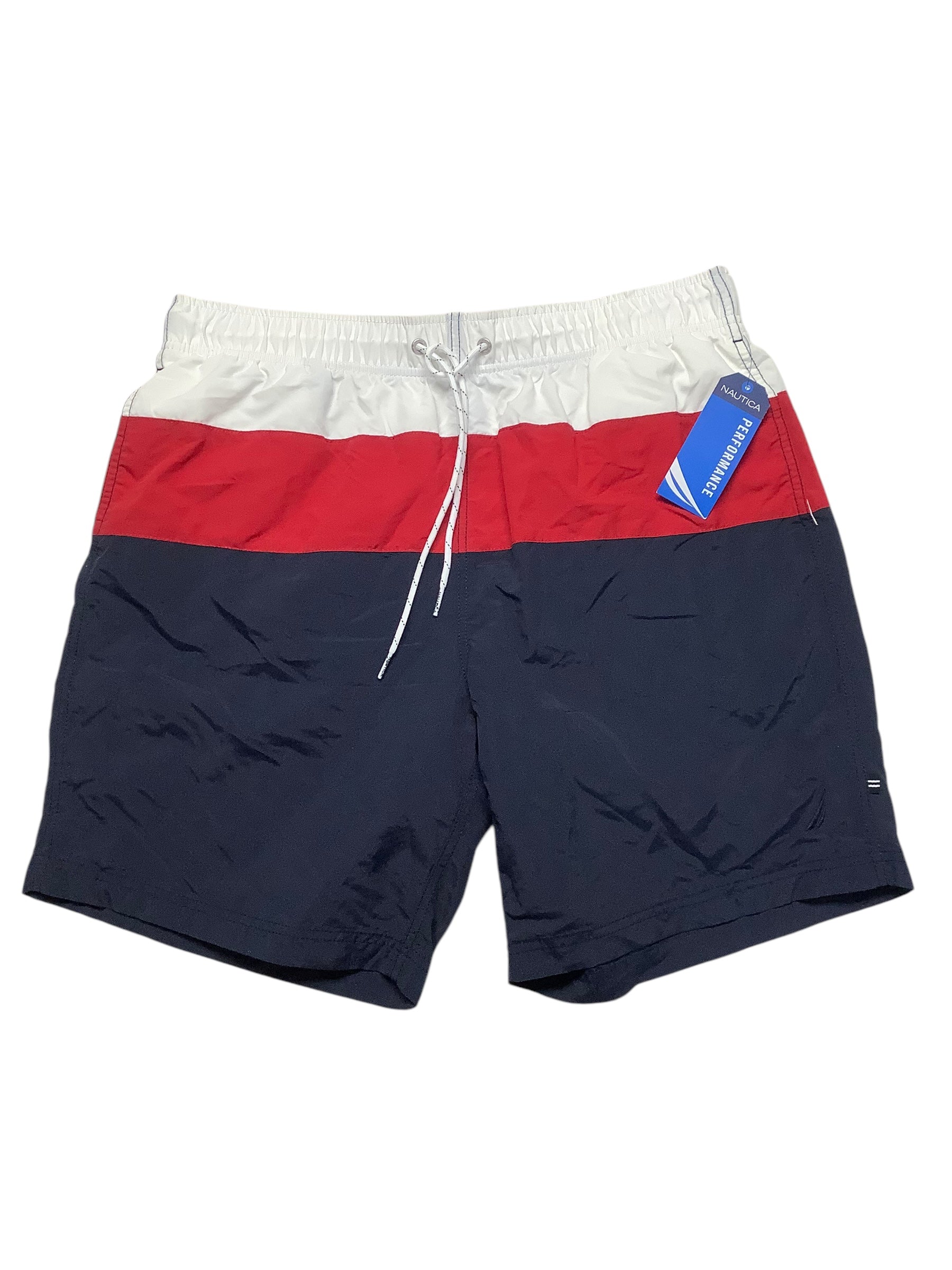 Nautica Mens  fit Swim Trunks Swimwear XXL Blue
