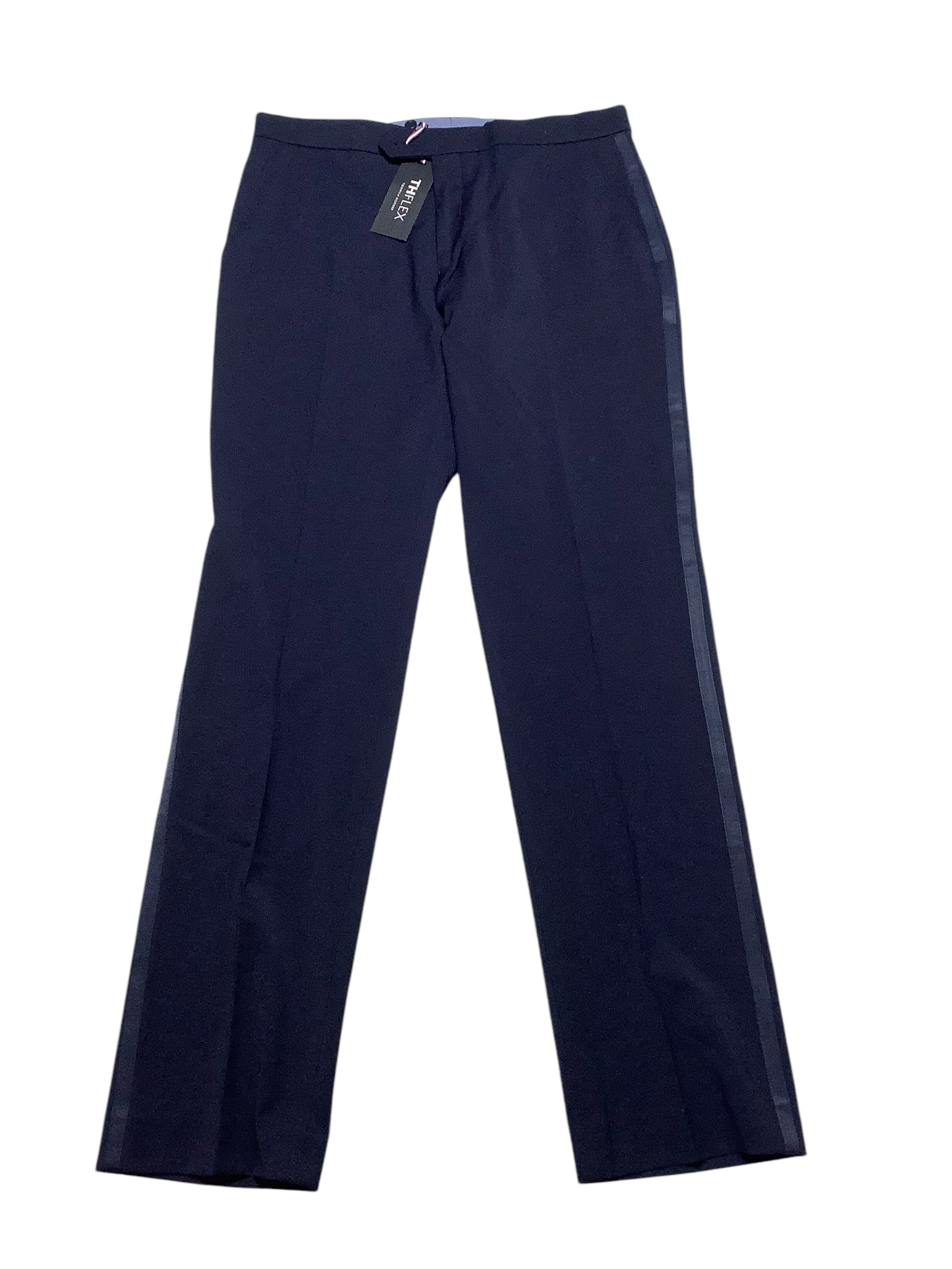 Tommy Hilfiger Mens Modern fit Dress Tuxedo Pants 32 / 32 Blue Solid