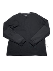 Bass Outdoor Men Regular fit Long Sleeve Henley Shirt Large Black Solid