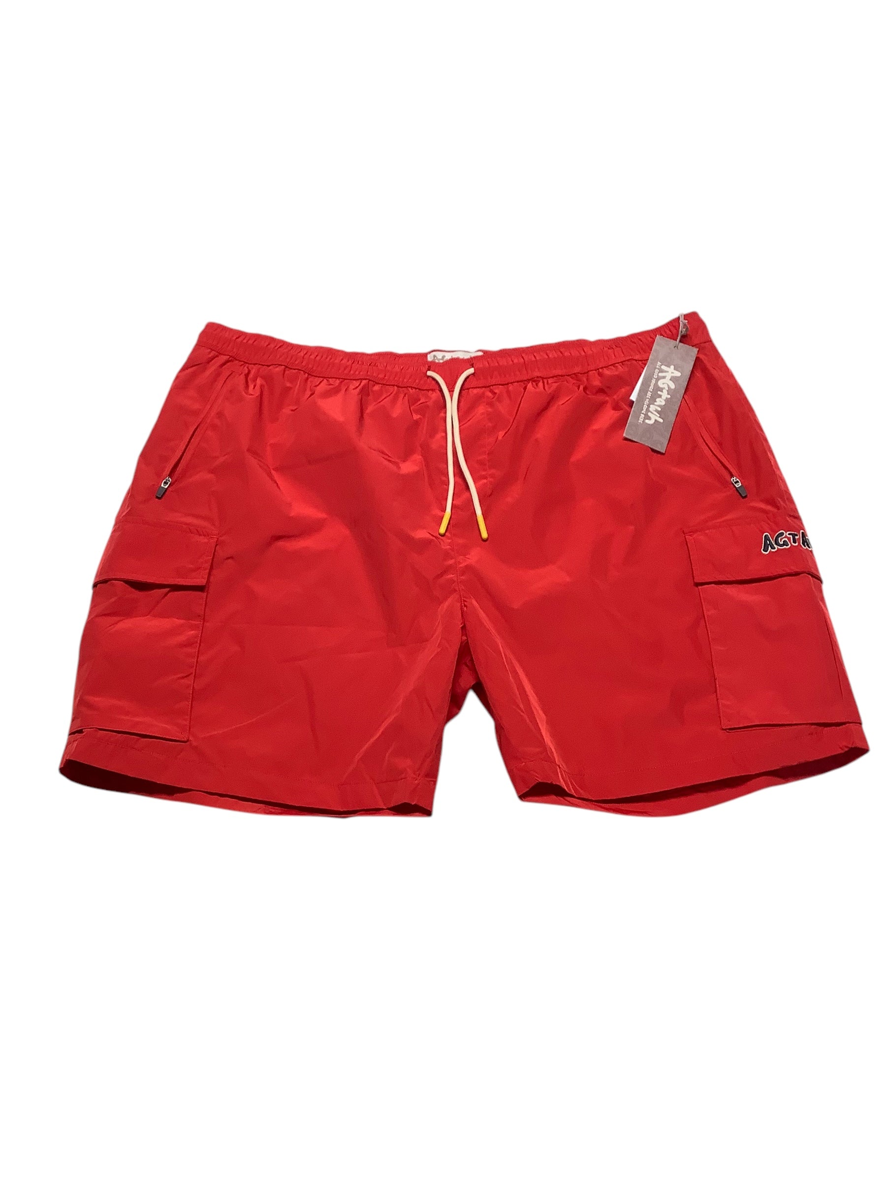 All Good Things Are Welcome Here Men  fit Cargo Shorts XXL Red Solid