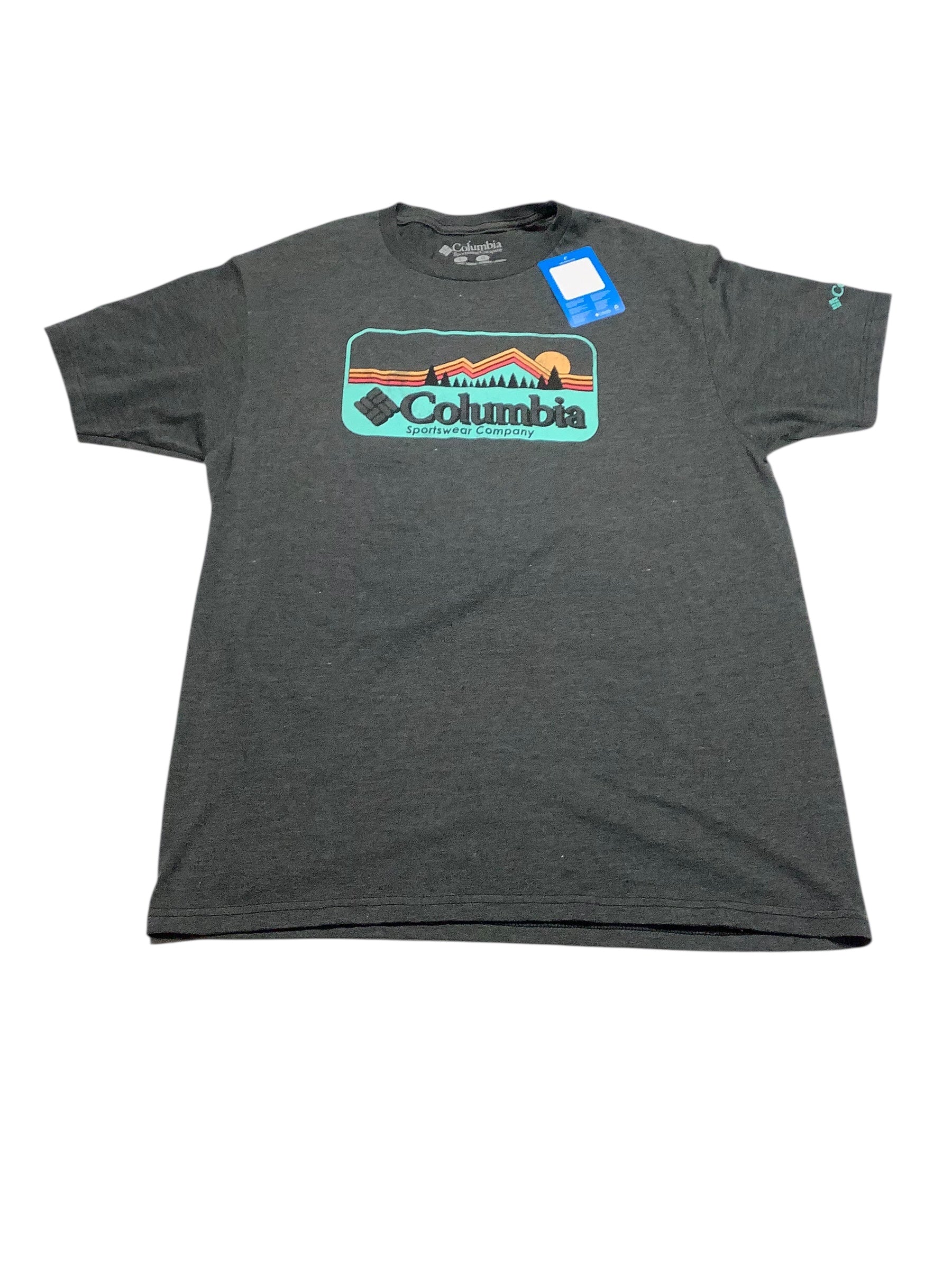 Columbia Men  fit Short Sleeve T-Shirt Shirt Large Grey Solid