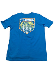 Columbia Mens  fit Short Sleeve T-Shirt Shirt XL Blue Solid