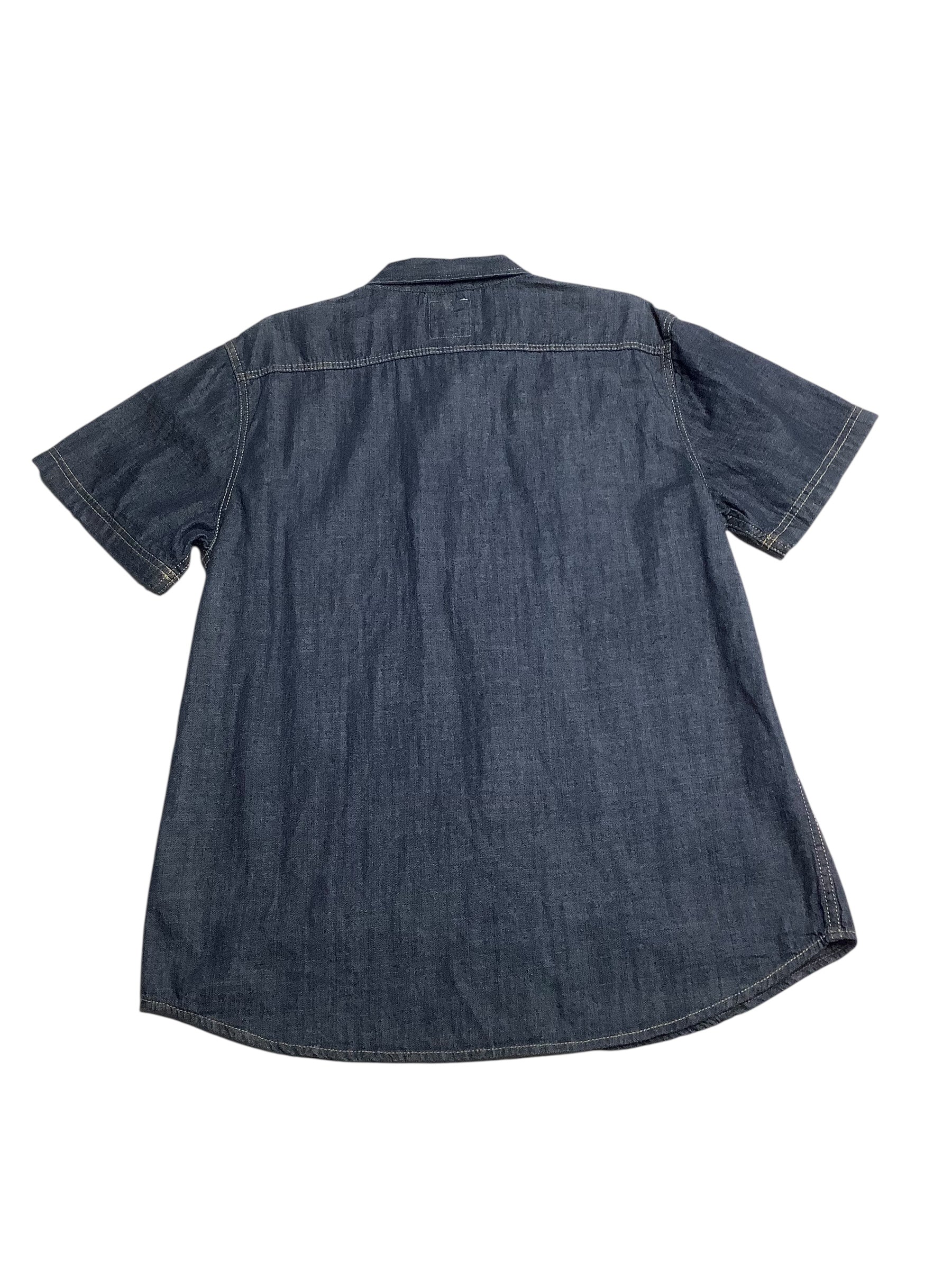 Levis Mens Regular fit Short Sleeve Button-Up Shirt Large Blue