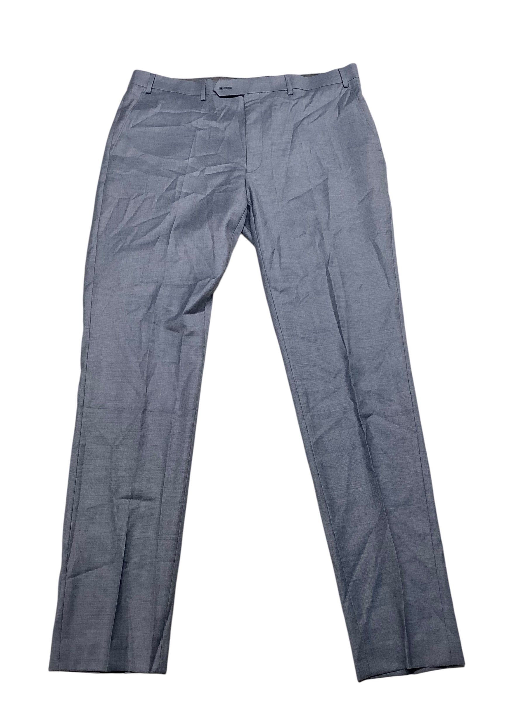 Calvin Klein Mens Skinny fit Dress Pants Pants 36 / 32 Blue Solid