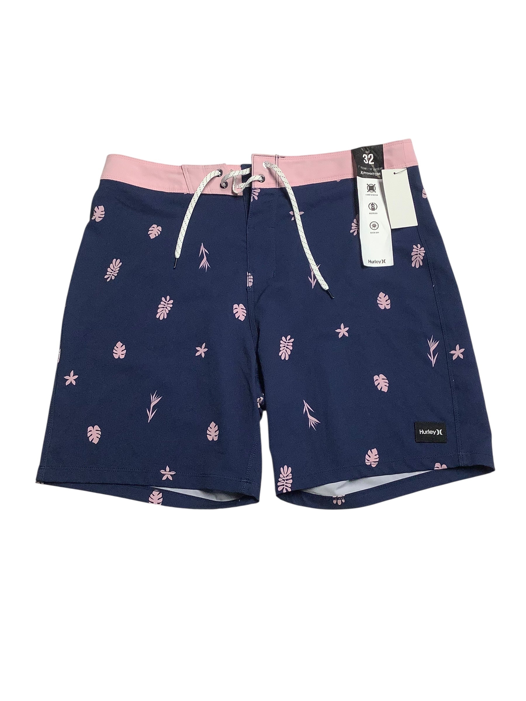 Hurley Mens Regular fit Swim Trunks Swimwear 32 Blue