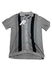 Paisley & Gray Mens Slim fit Short Sleeve Button-Up Shirt Medium Grey