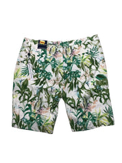 Paisley & Gray Mens Slim fit Linen Chinos Shorts 34 Green Floral