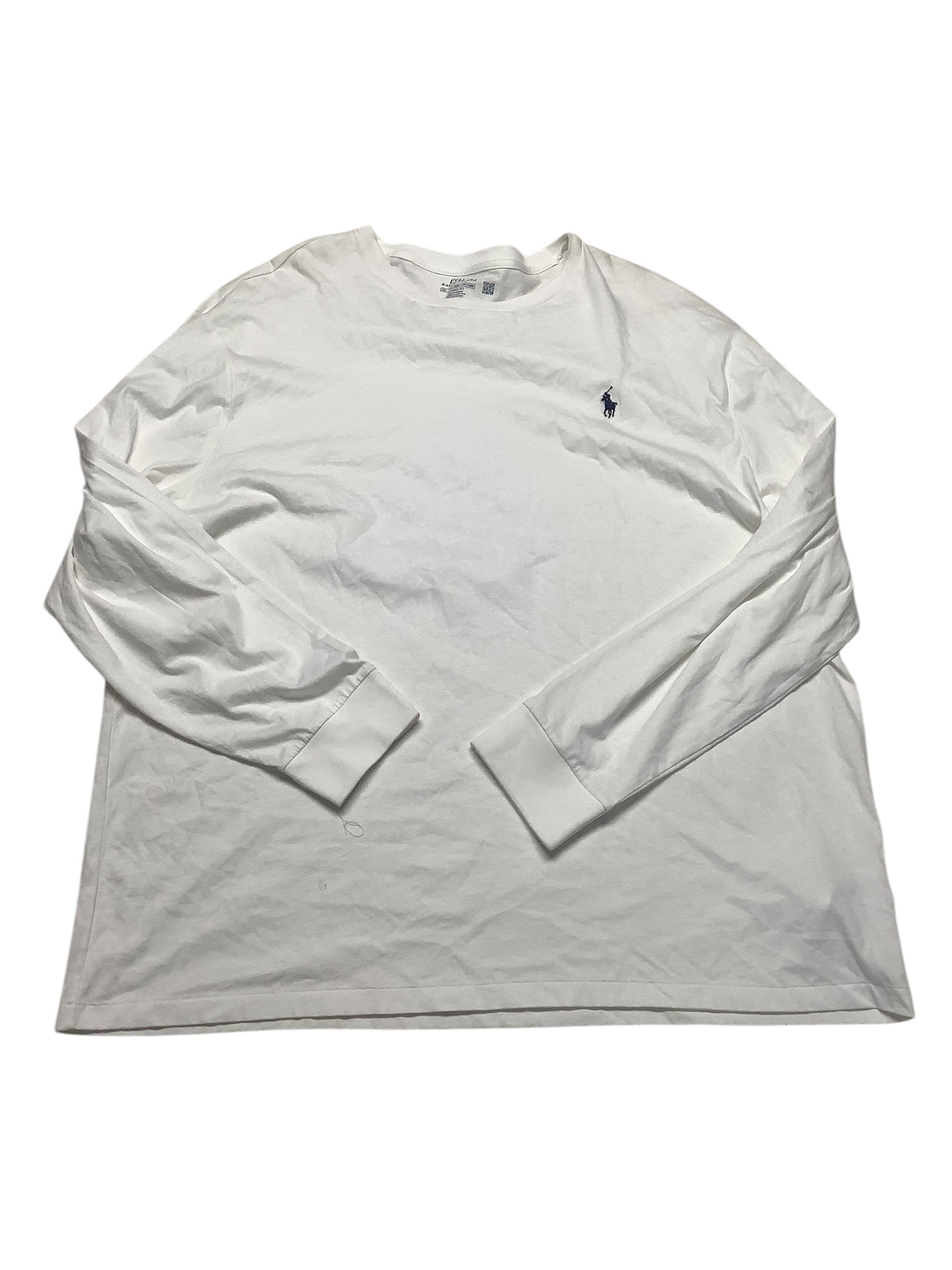 Polo Ralph Lauren Mens Classic fit Long Sleeve T-Shirt Shirt XXL White Solid