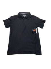 Bass Outdoor Mens  fit Short Sleeve Polo Shirt Small Black Solid