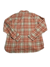 FRYE Mens Regular fit Long Sleeve Button-Up Shirt XL Orange Plaid