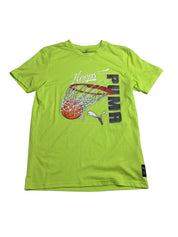 Puma Mens Regular fit Short Sleeve Graphic T-Shirt Shirt Small Green Solid