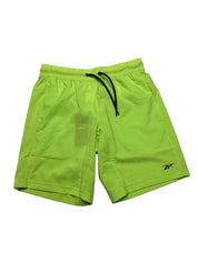 Reebok Mens Regular fit Athletic Shorts Small Lime Green Solid