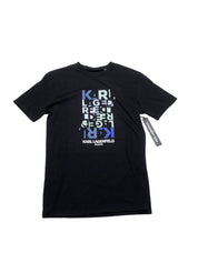 Karl Lagerfeld Mens Regular fit Short Sleeve Graphic T-Shirt Shirt Small Black