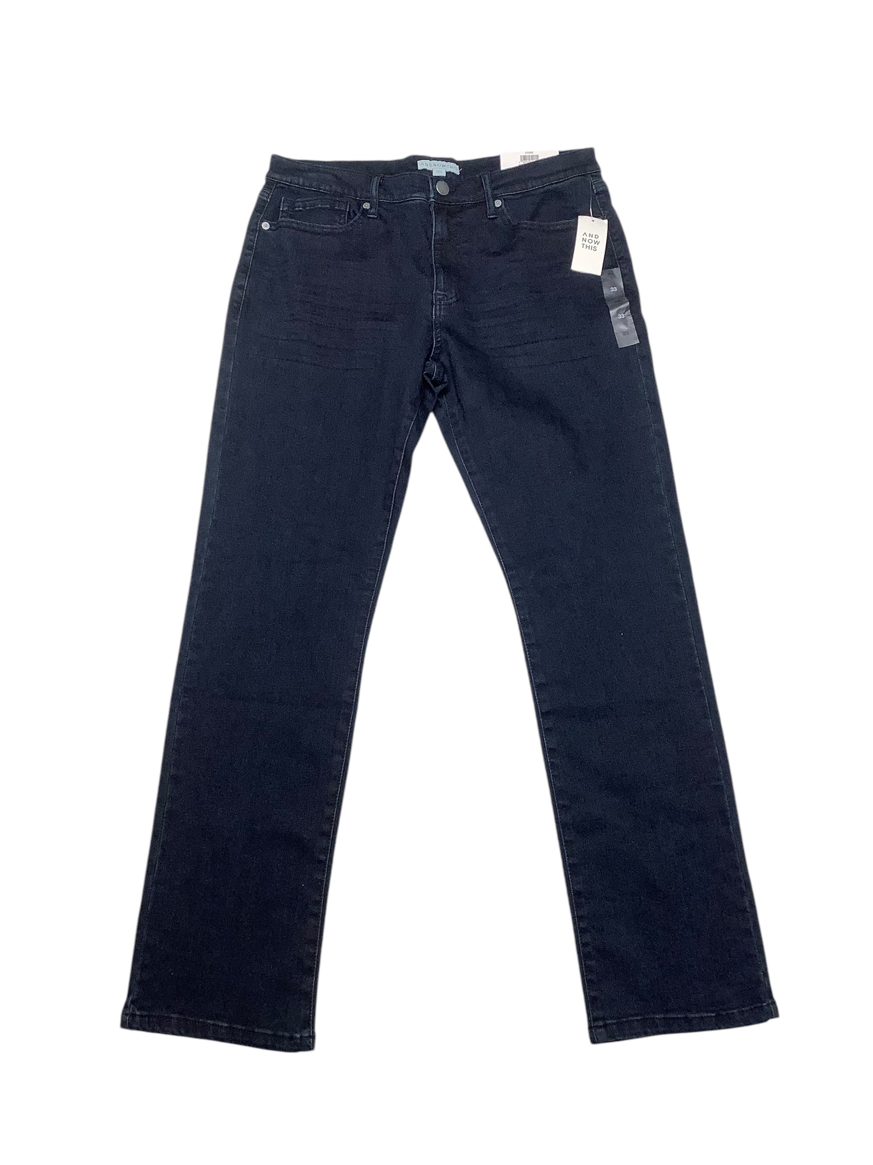 And Now This Mens Straight fit Jeans 33 / 32 Dark Blue Stretch