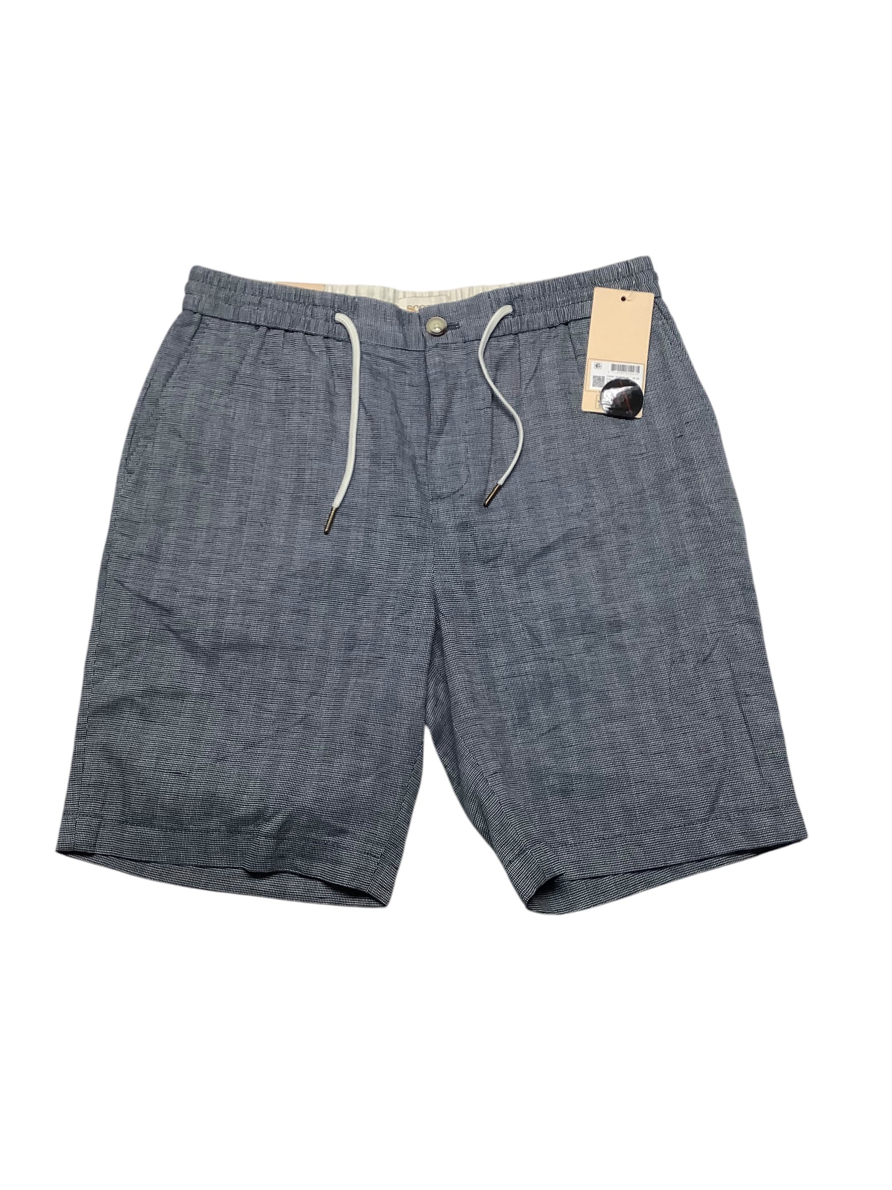 Scotch & Soda Mens Regular fit Chinos Shorts 31 Blue Check