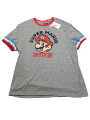Hybrid Apparel Mens  fit Short Sleeve T-Shirt Shirt XXL Grey Super Mario Bro