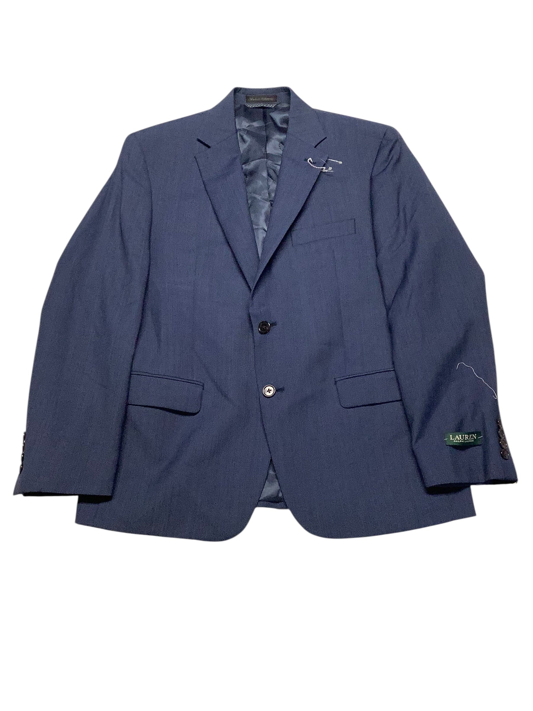 Lauren Ralph Lauren Mens Regular fit Sport Coat Blazer 40 S Blue Solid