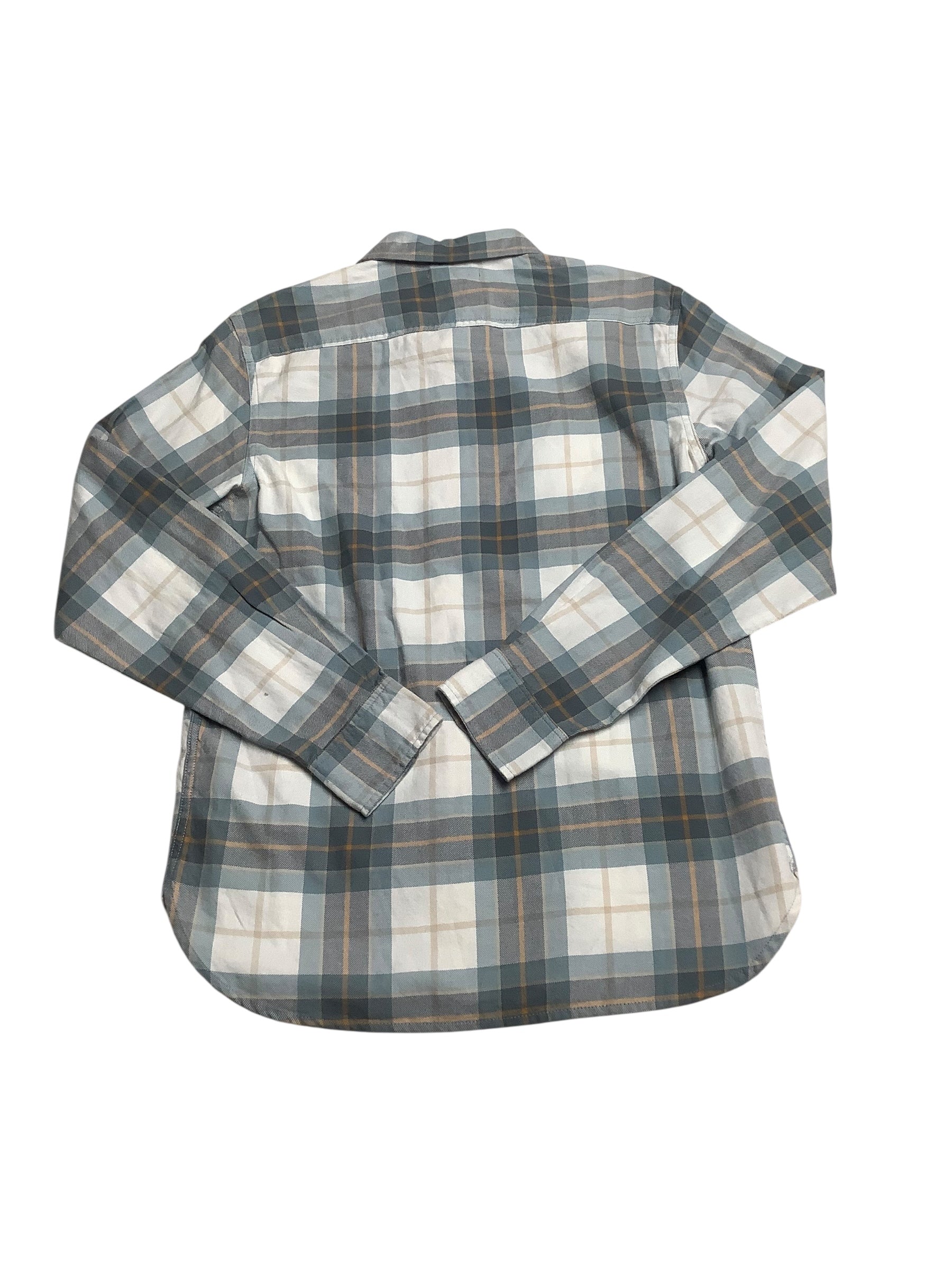 FRYE Mens Regular fit Long Sleeve Button-Up Shirt Small Blue Plaid