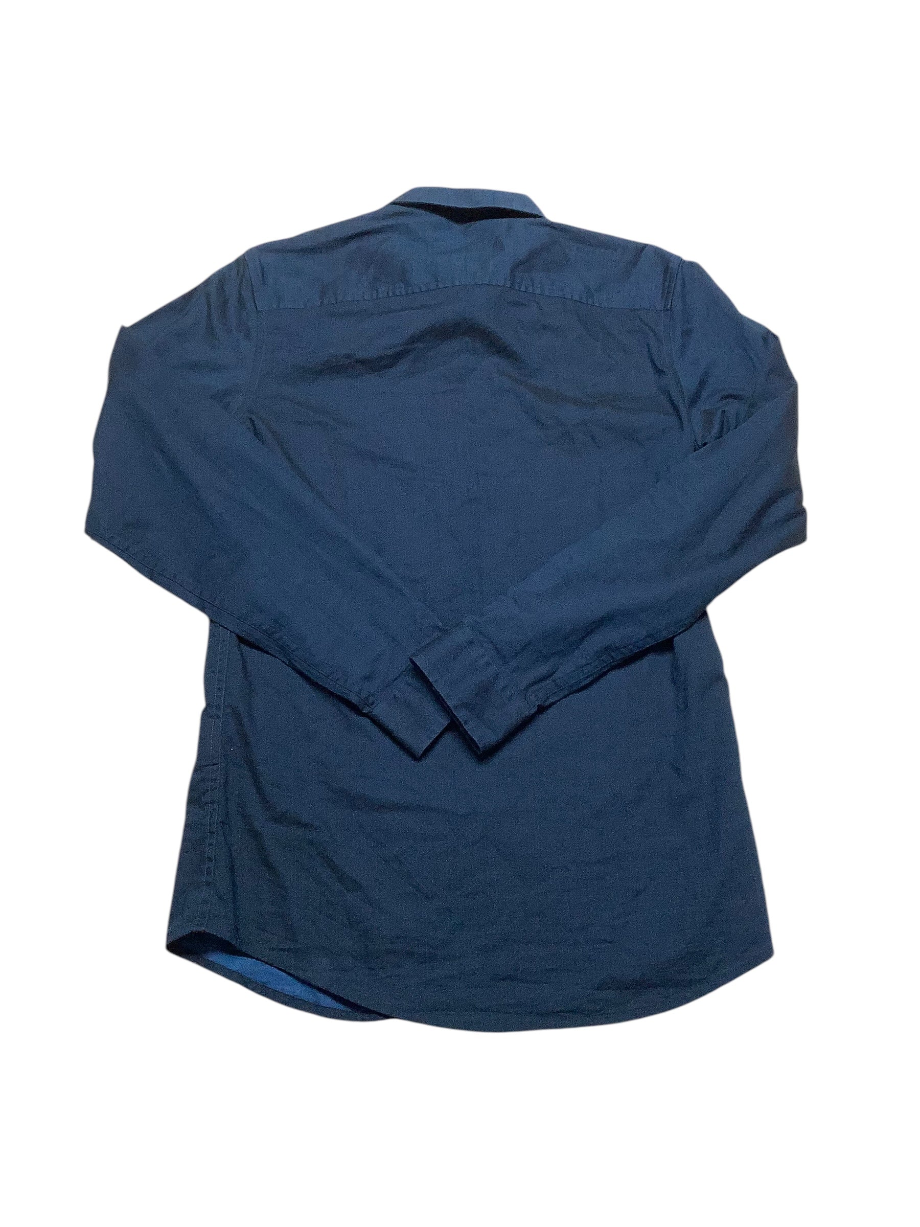 INC International Concepts Mens Slim fit Long Sleeve Button-Up Shirt XS Blue