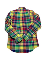 Polo Ralph Lauren Mens Classic Long Sleeve Button-Up Shirt Small Yellow Plaid