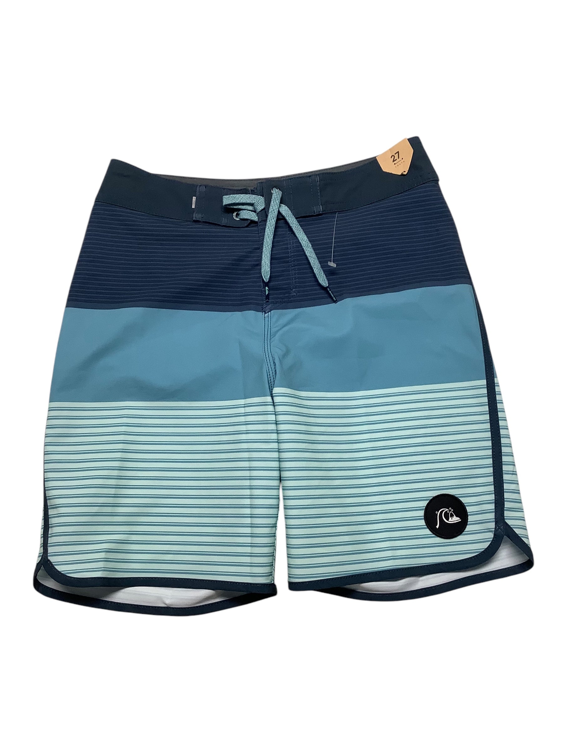 Quicksilver Mens  fit Board Shorts Swimwear 27 Blue Striped